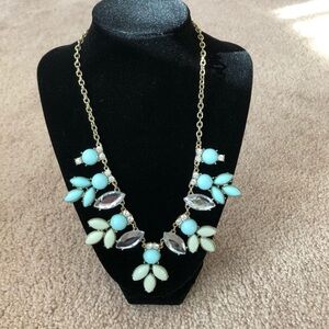 Turquoise & Mint Statement Necklace | Gold Chain | Spring/Summer